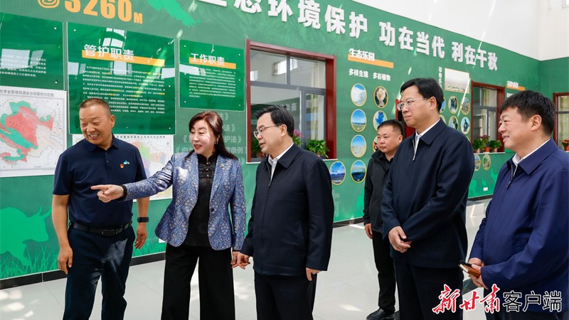 胡昌升在酒泉市肃北县调研时强调像保护眼睛一样保护生态环境 不断巩固提升祁连山生态治理成果